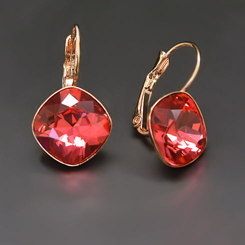 Auskari "Apžilbinošs Mirdzums IV (Padparadscha)" ar Swarovski™ kristāliem